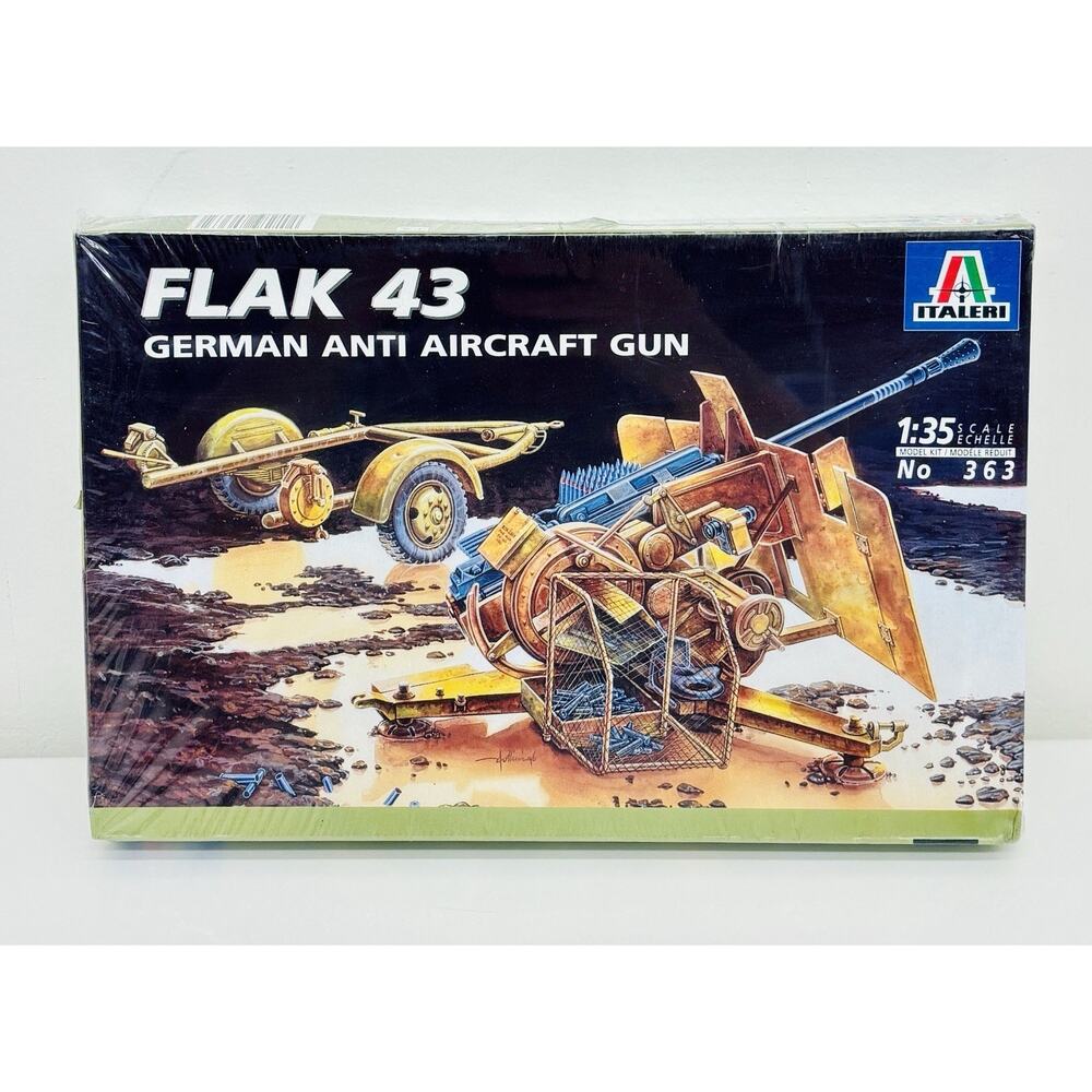 Italeri Flak 43 German Anti Aircraft Gun 1:35 Plastic Model Kit 363 New Sealed